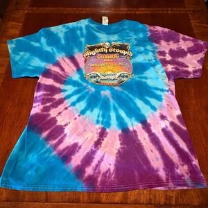 Slightly Stoopid Sublime Tie Dye Graphic T Shirt Surf Rock Tee 2XL